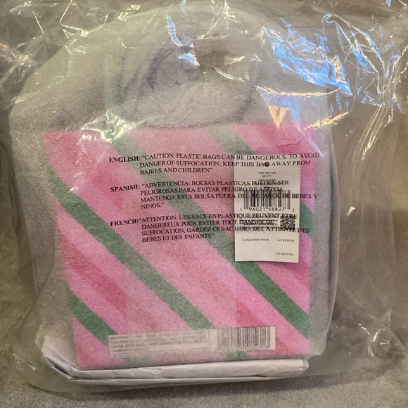 🩷♠️💚KATE SPADE🩷♠️💚Pink Multi Treat Yourself Bubble Gum Mini Tote/NWT - Picture 8 of 9